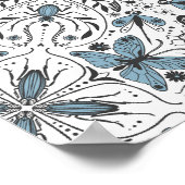 Bugs, zwart en blauw poster (Hoek)