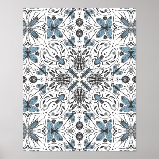 Bugs, zwart en blauw poster (Voorkant)