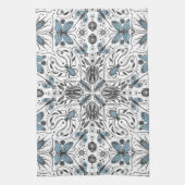 Bugs, zwart en blauw theedoek (Verticaal)