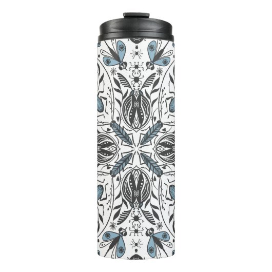 Bugs, zwart en blauw thermosbeker (Voorkant)