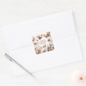 BUGTASTIC Insecten Whimsical Bugs Kinderverjaardag Vierkante Sticker (Envelop)