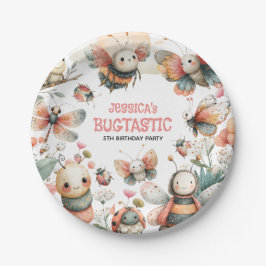 BUGTASTIC Insects Cute Bugs Kids' Birthday Party  Papieren Bordje