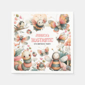 BUGTASTIC Insects Whimsical Kids' Birthday Party Servet (Voorkant)