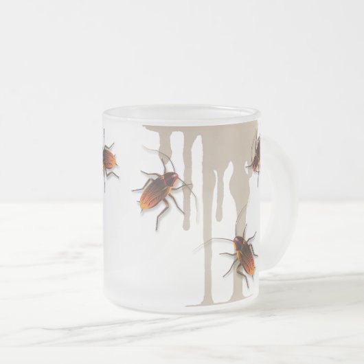 Bugzeez_Icky Sticky Roaches dripping glass mok (Voorkant rechts)