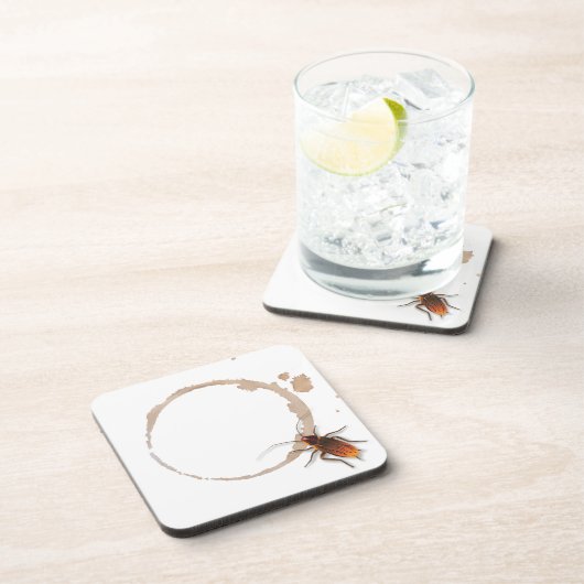 Bugzeez_Icky Sticky Roaches_koffieringvlek Bier Onderzetter (Rechterzijde)