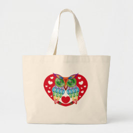 Búho colorido, amor grote tote bag