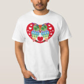 Búho colorido, amor t-shirt (Voorkant)