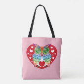 Búho colorido, amor tote bag (Achterkant)