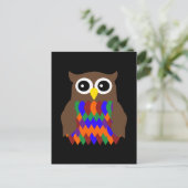 Búho de colores briefkaart (Staand voorkant)