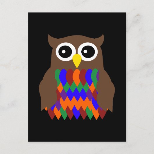Búho de colores briefkaart (Voorkant)