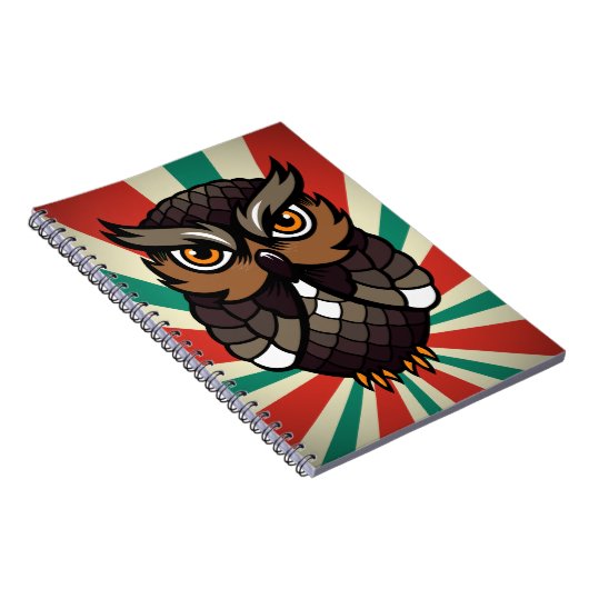 Búho De La Suerte Notitieboek (Rechterzijde)