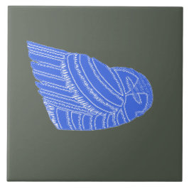 BUHO HELADO in BLAUW/EBONY tegel Tegeltje