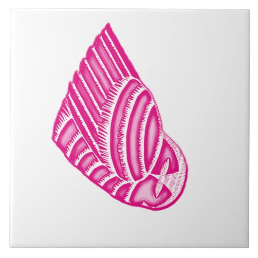 BUHO HELADO in ROZE/WITTE tegel Tegeltje (Voorkant)