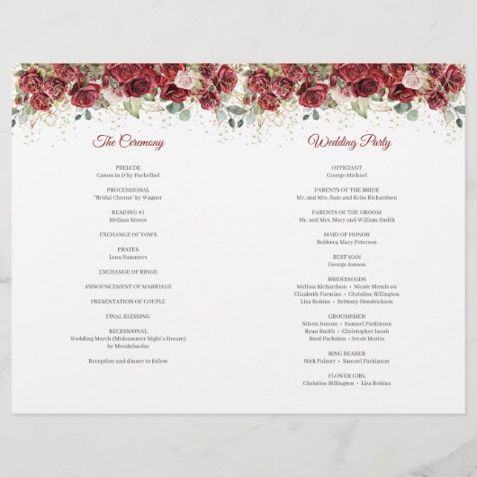 Buhu bordeaux en blozen rozen gevouwen programma (Achterkant)