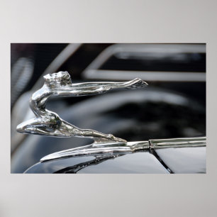 Buick 1934 Goddess Hood Ornament Poster