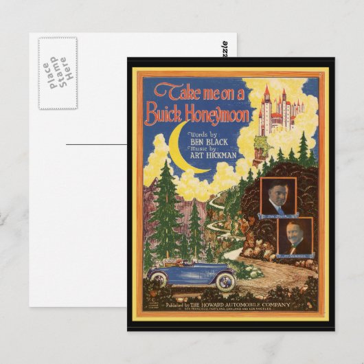  Buick-auto Briefkaart (Voorkant / Achterkant)