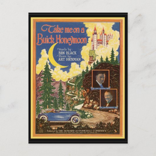  Buick-auto Briefkaart (Voorkant)