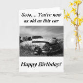 Buick Classic Car Greeting Card Kaart (Gele Bloem)