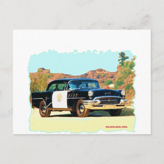Buick Hwy Patrol Briefkaart (Voorkant)