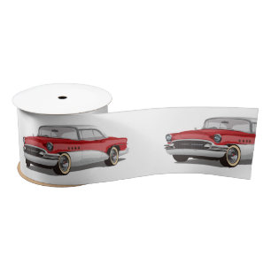 Buick On White Satijnen Lint