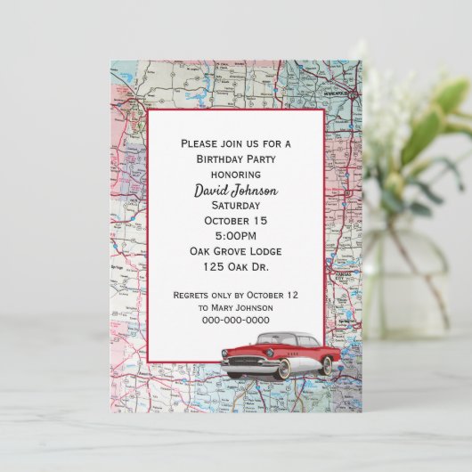  Buick op Roap Kaart (Staand voorkant)