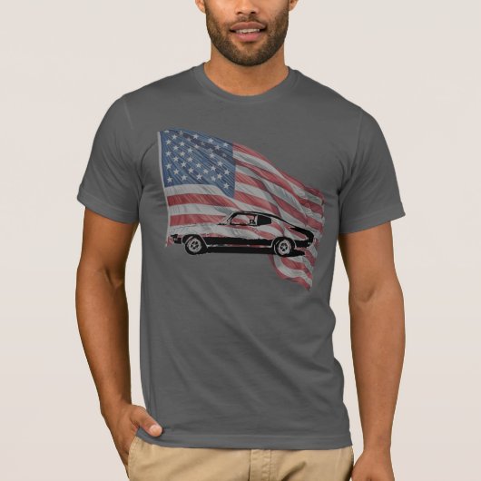Buick Skylark with American Flag T-Shirt (Voorkant)