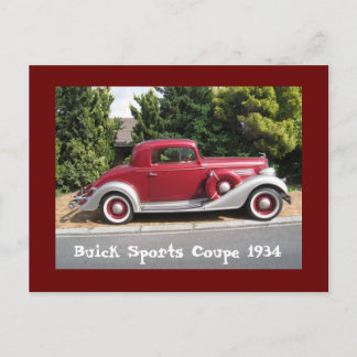 Buick Sports Coupe 1934 Briefkaart
