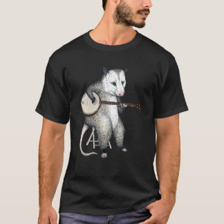 Buidelrat die banjogitaar speelt levende rare afva t-shirt