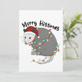 Buidelrat Eet Afval Kerstverlichting Kersthissmass Aankondiging (Staand voorkant)