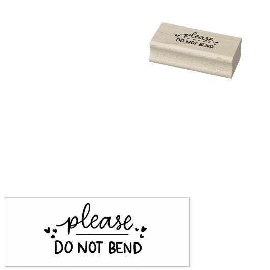 Buig alsjeblieft niet - zelfinkkend rubberen stemp rubberstempel (Gestempeld)