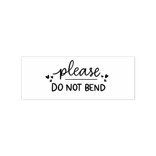 Buig alsjeblieft niet - zelfinkkend rubberen stemp rubberstempel (Afrduk)