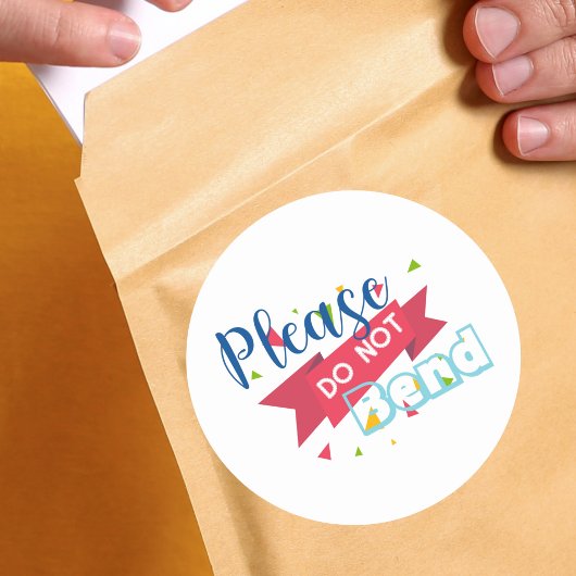 Buig alstublieft geen ronde Sticker