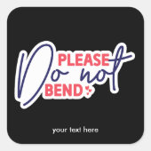 Buig alstublieft geen sticker (Voorkant)