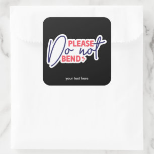 Buig alstublieft geen sticker