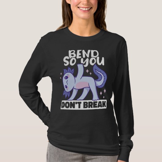 Buig dus u breekt geen Yoga Instructor Meditatio T-shirt (Voorkant)