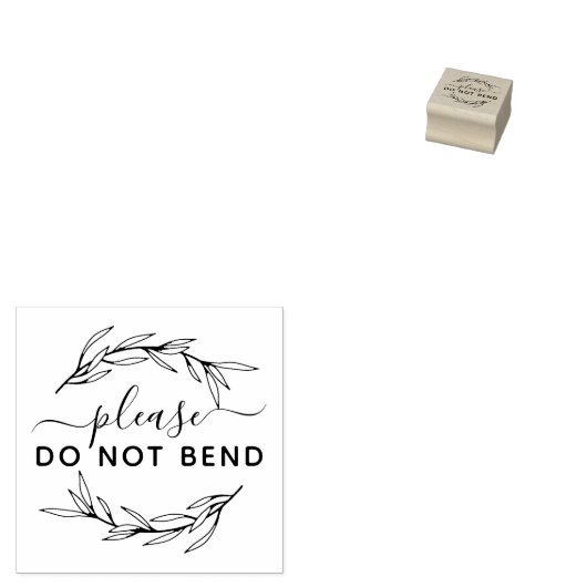 Buig geen Laurel Leaves Rubberstempel (Gestempeld)