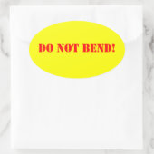 Buig geen ovale Sticker (Tas)