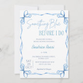 Buig iets blauw Squiggle Vrijgezellenfeest Kaart (Voorkant)