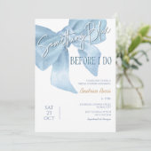 Buig iets blauw stoffig minimalistisch Vrijgezelle Kaart (Staand voorkant)