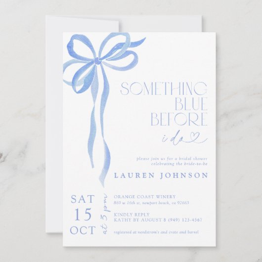 Buig iets blauw voordat ik QR-Vrijgezellenfeest do Kaart (Voorkant)