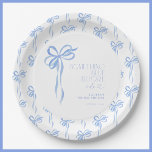 Buig iets blauw voordat ik Vrijgezellenfeest doe Papieren Bordje<br><div class="desc">Zet de toon voor een moeiteloos elegant vrijgezellenfeest met deze Something Blue Before I Do papieren borden. Versierd met een delicate waterverf boog motief in zacht blauw tinten, dit ontwerp brengt een verfijnde charme aan uw feest. Ideaal voor het serveren van zoete lekkernijen, hors d'oeuvres of een volledige bruidsbrunch, deze...</div>