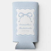 Buig iets blauw vrijgezellenfeest seltzer blikjeskoeler (Achterkant)