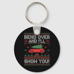 Buig je om en ik Show je lelijke kerstpaar Sleutelhanger
