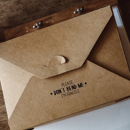 Buig me alsjeblieft niet, ik ben fragiel, verpakki rubberstempel