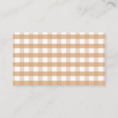 Buig onze kleine Cutie Pie Registry Kaart Gingham (Achterkant)