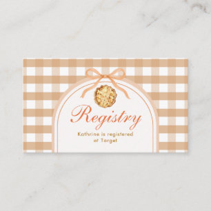 Buig onze kleine Cutie Pie Registry Kaart Gingham
