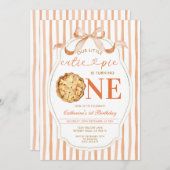 Buig onze Little Cutie Pie Herfst Stripes 1e verja Kaart (Voorkant / Achterkant)