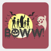 Buig! – Spooky Surprise Halloween Vierkante Sticker (Voorkant)