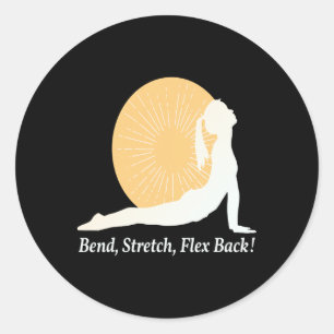 Buig Stretch Yoga Zonsopgang Houden Motivatie Ronde Sticker