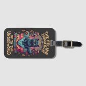 Buig voor de katachtige monarch van de onderwereld bagagelabel (Voorkant (horizontaal))